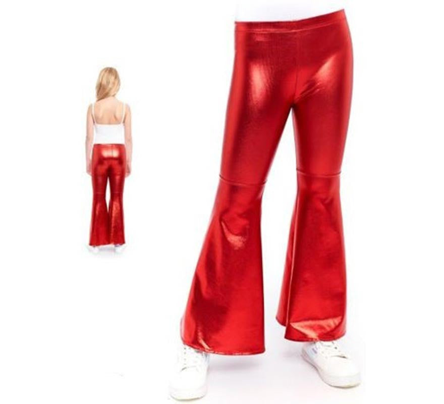 Translation missing: fr.Pantalones de Campana Metalizado color Rojo para niños