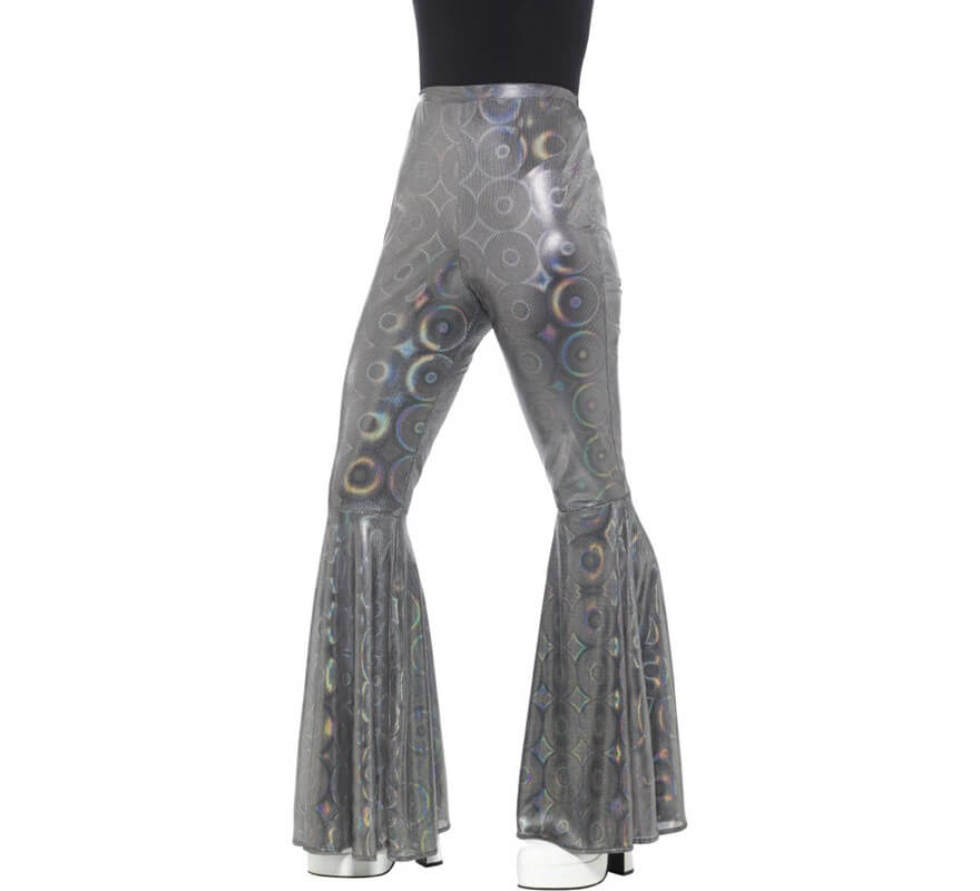 Pantalones de Campana Plateados para mujer