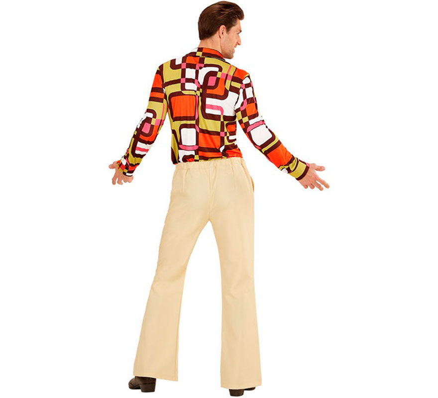 Translation missing: fr.Pantalones Disco Años 70 beige para hombre