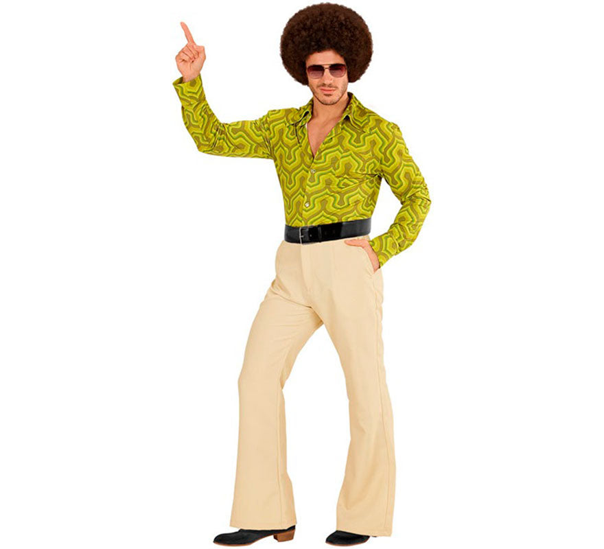 Translation missing: fr.Pantalones Disco Años 70 beige para hombre