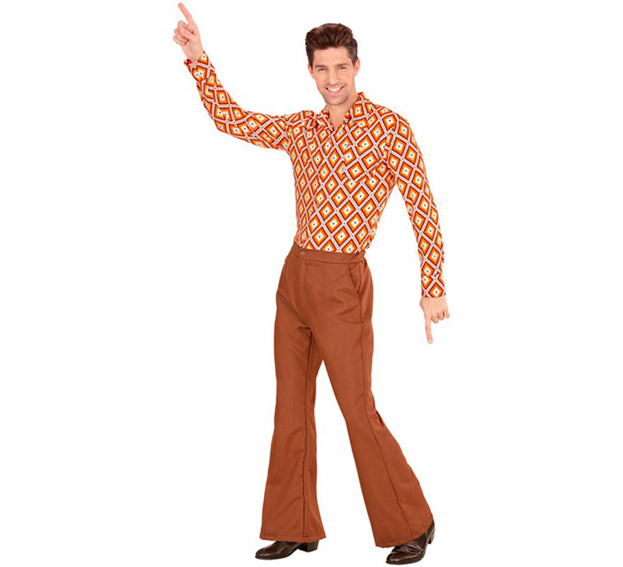 Translation missing: fr.Pantalones Disco Años 70 marrón para hombre