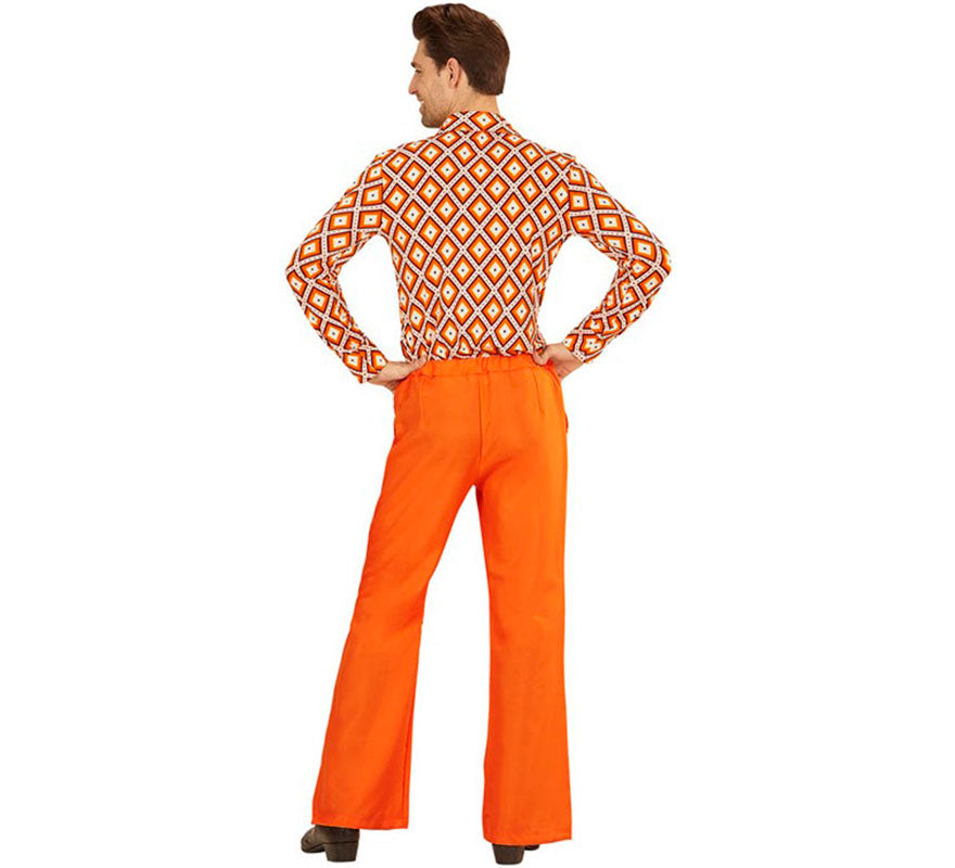 Translation missing: fr.Pantalones Disco Años 70 naranja para hombre