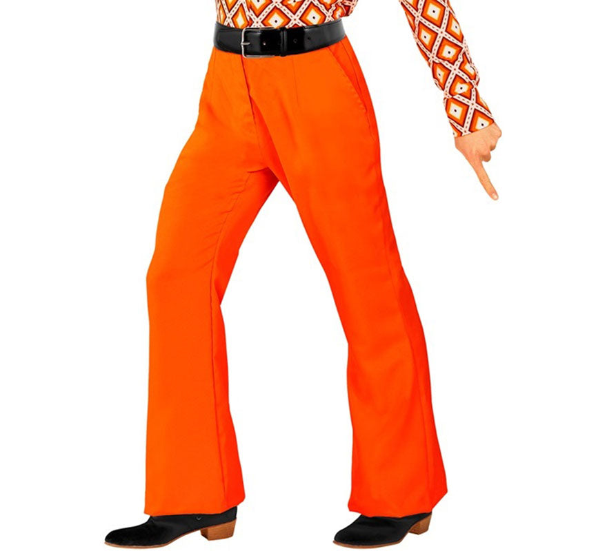 Translation missing: fr.Pantalones Disco Años 70 naranja para hombre