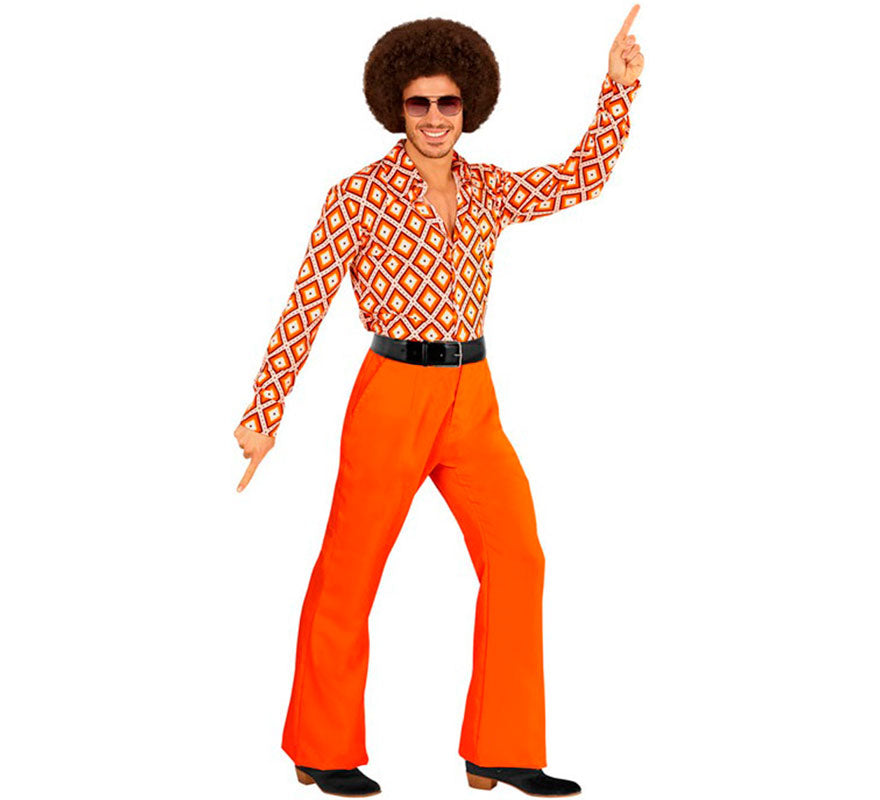 Translation missing: fr.Pantalones Disco Años 70 naranja para hombre