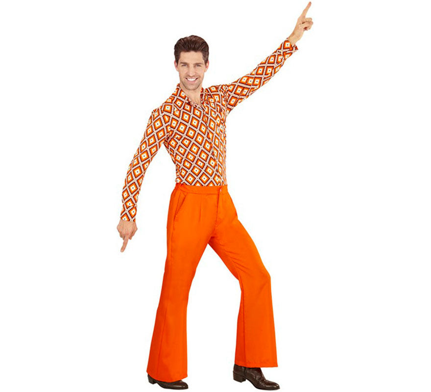 Translation missing: fr.Pantalones Disco Años 70 naranja para hombre