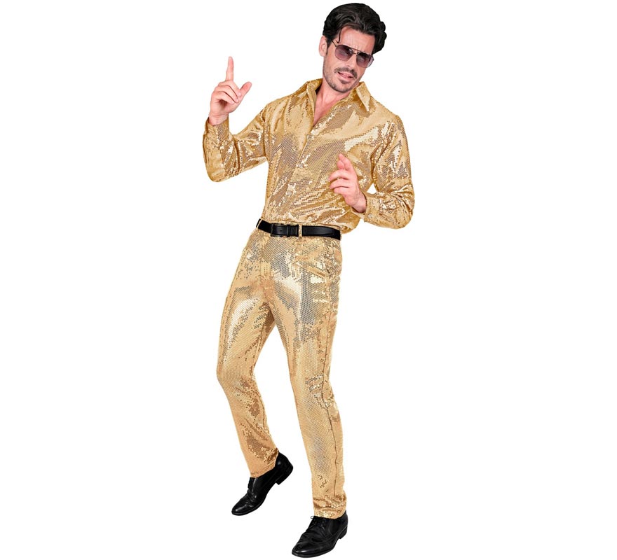 Translation missing: fr.Pantalones dorado con lentejuelas para hombre