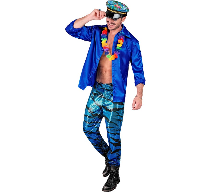 Translation missing: fr.Pantalones Fiesta animal print azul para hombre
