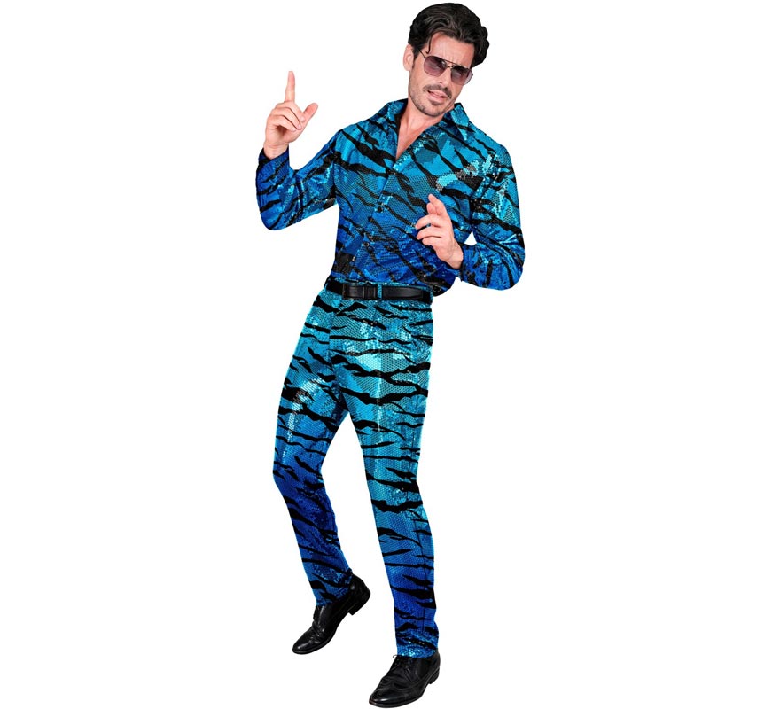 Translation missing: fr.Pantalones Fiesta animal print azul para hombre