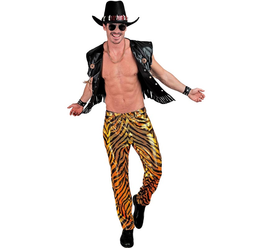 Translation missing: fr.Pantalones Fiesta animal print dorado para hombre