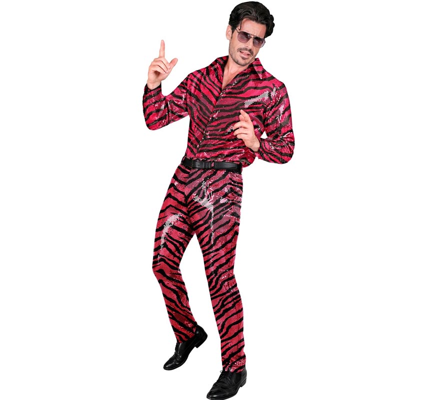 Translation missing: fr.Pantalones Fiesta animal print fucsia para hombre
