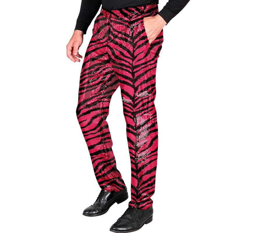 Translation missing: fr.Pantalones Fiesta animal print fucsia para hombre
