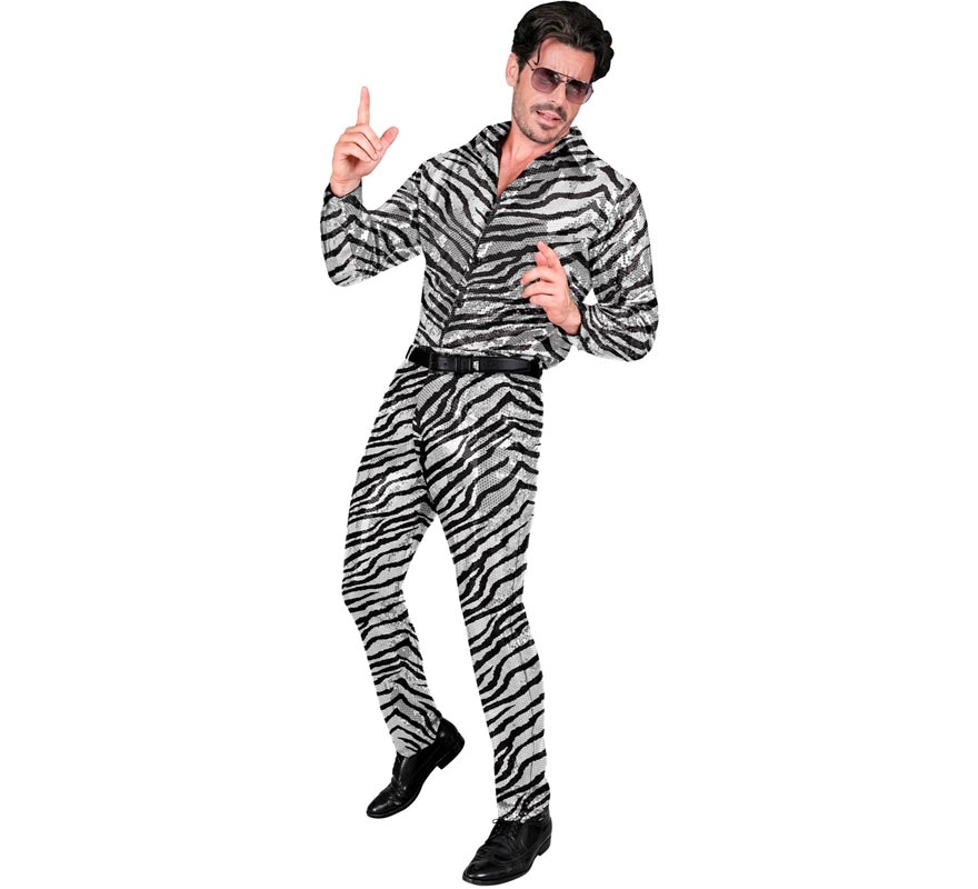 Translation missing: fr.Pantalones Fiesta animal print plateado para hombre