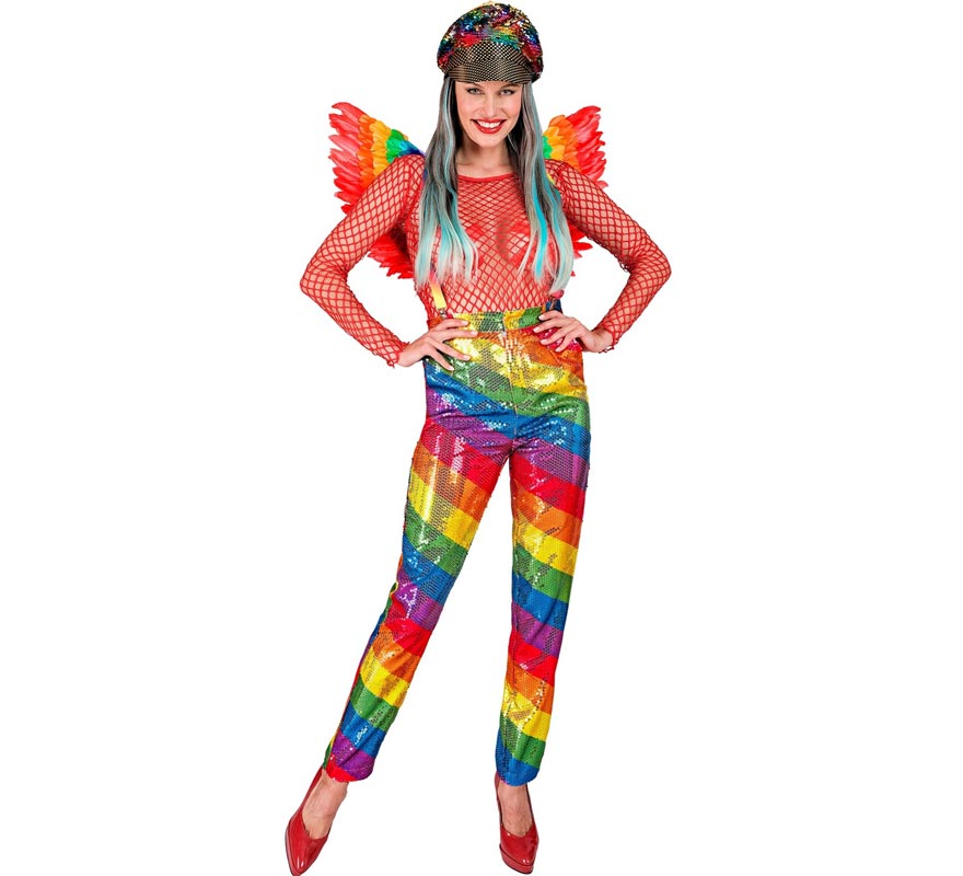 Pantalones Fiesta franjas multicolor para mujer