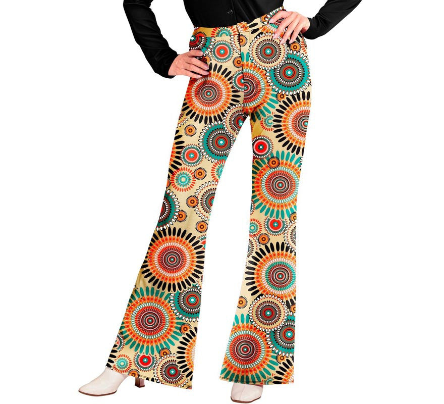 Translation missing: fr.Pantalones Moda años 60 mandalas para mujer