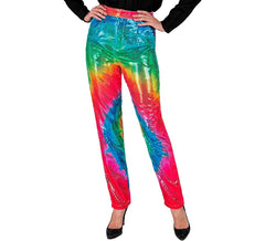 Pantalon multicolore fluo pour femme