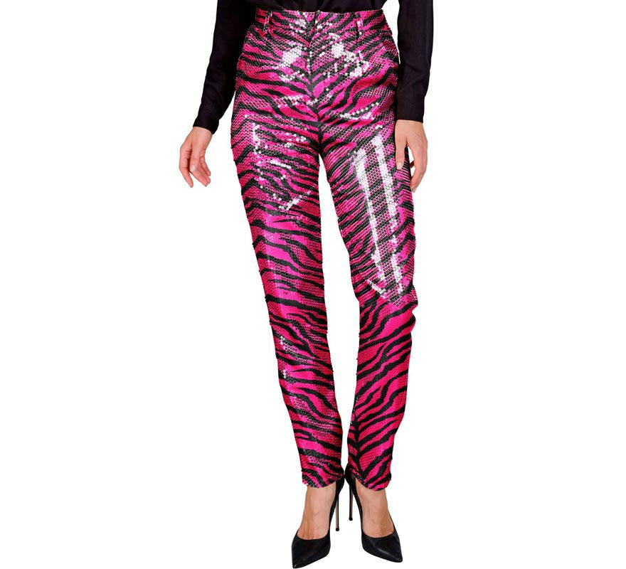 Translation missing: fr.Pantalones Party Fashion Animal Print fucsia para mujer