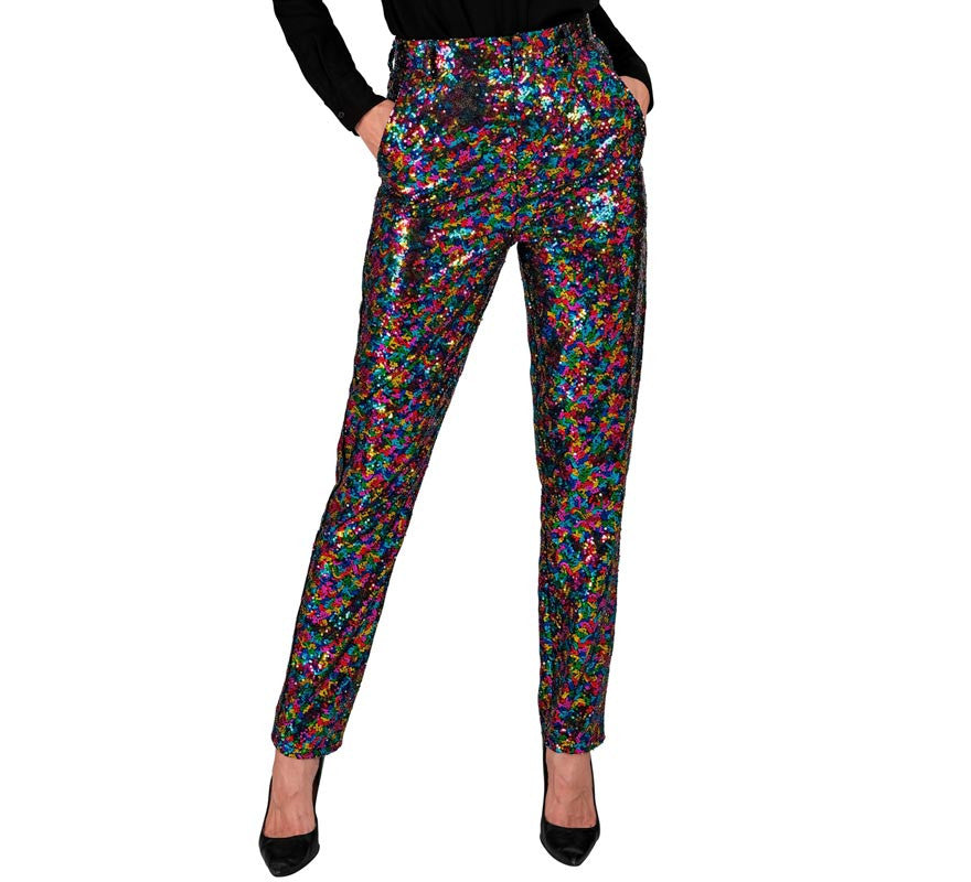 Translation missing: fr.Pantalones Party Fashion lentejuelas multicolor para mujer