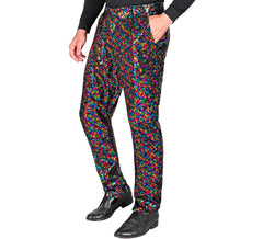 Pantalon à pois multicolores pour homme