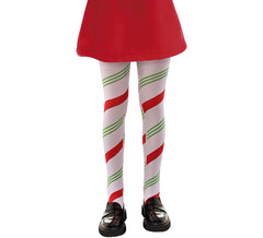Collants rayés avec nœud pour enfants - Noël