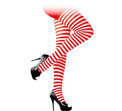 Collants rayés rouges pour adultes en différentes couleurs