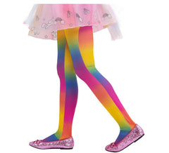 Collants arc-en-ciel verticaux enfant
