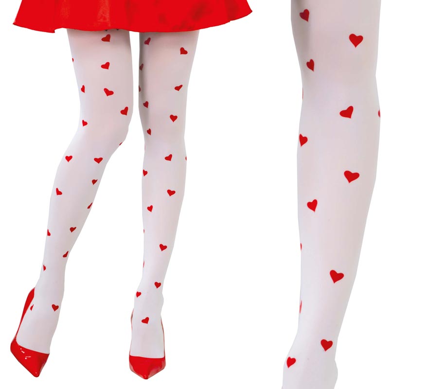 Translation missing: fr.Pantys blancas con Corazones rojos