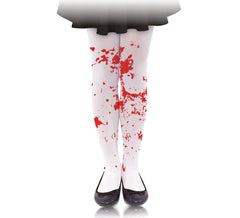 Collants pour enfants blancs avec du sang