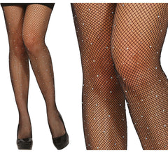 Collants petites mailles avec strass de différentes couleurs pour adultes