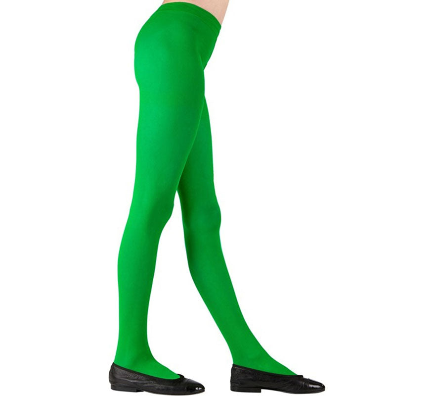 Pantys verdes de 40 DEN para niña