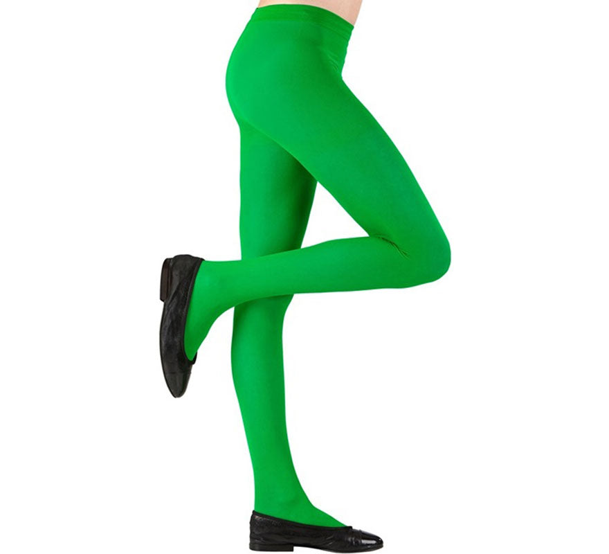 Pantys verdes de 40 DEN para niña