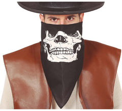 Foulard noir avec tête de mort