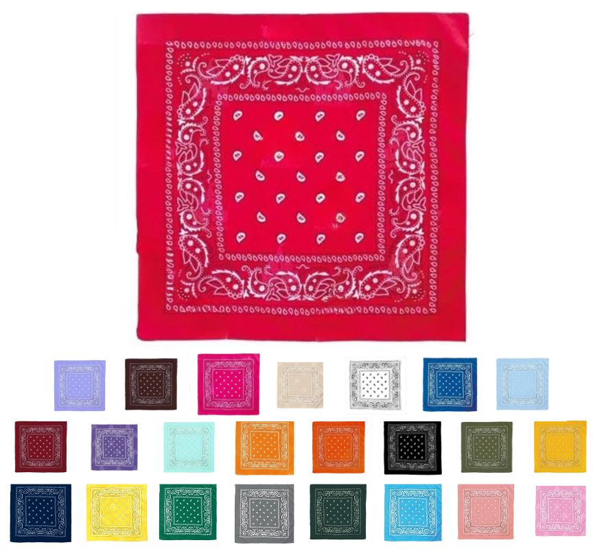 Translation missing: fr.Pañuelo Paisley de 54x54 cm en varios colores