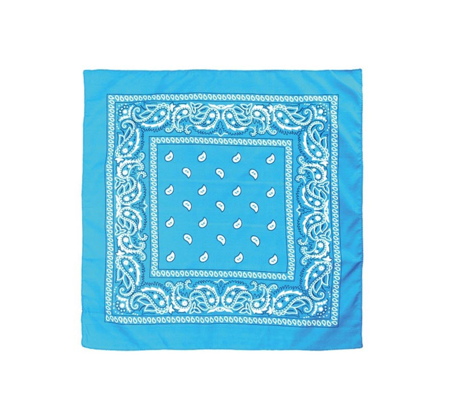 Translation missing: fr.Pañuelo Paisley turquesa de 54x54 cm