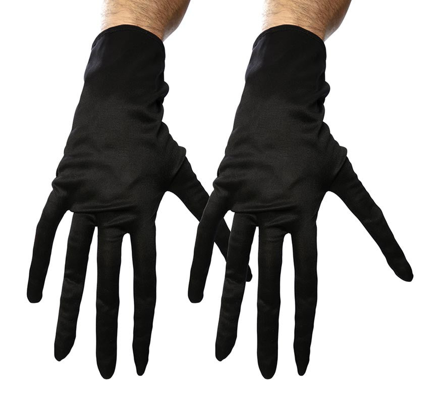 Translation missing: fr.Par de Guantes Dedos Largos negros adulto de 35 cm