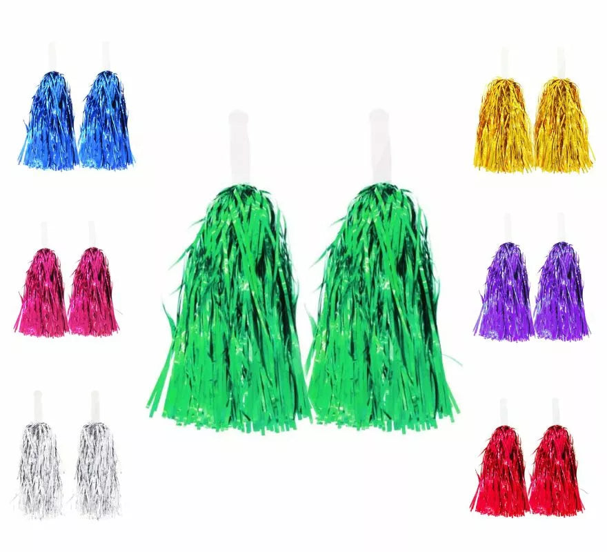 Translation missing: fr.Par de Pompones Brillantes con Mango en varios colores