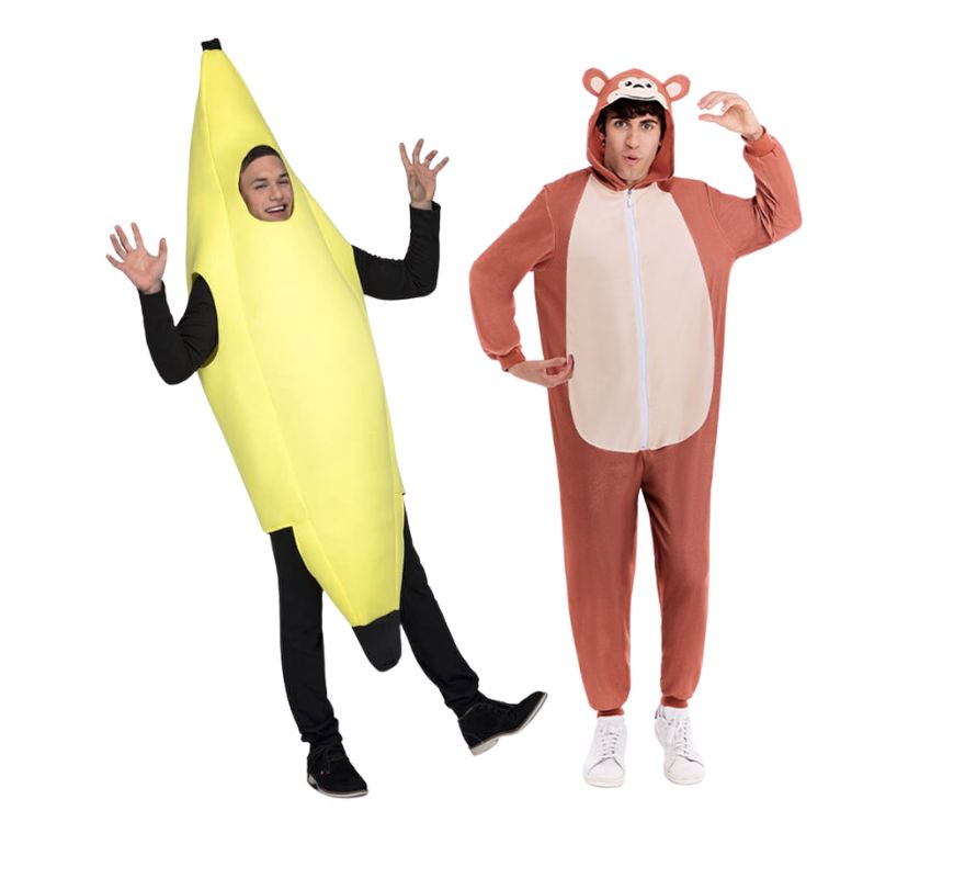 Paire de banane et singe
