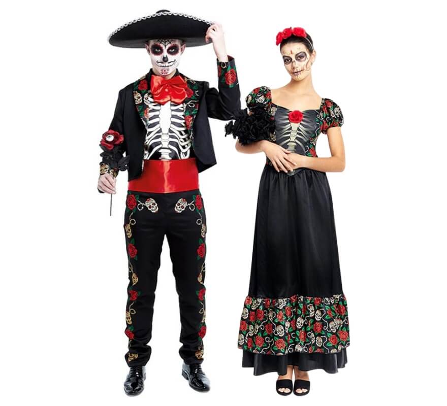 Couple de Catrin et Catrina avec des roses