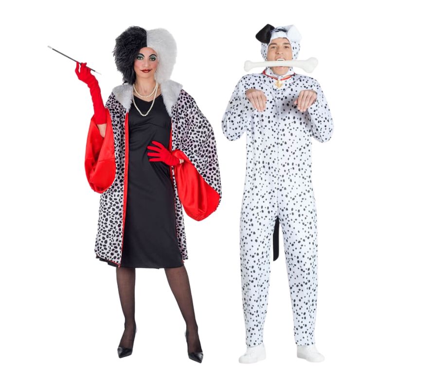 Paire de Cruella et dalmatien