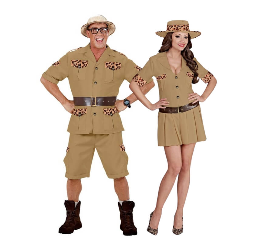 Couple d'explorateurs safari