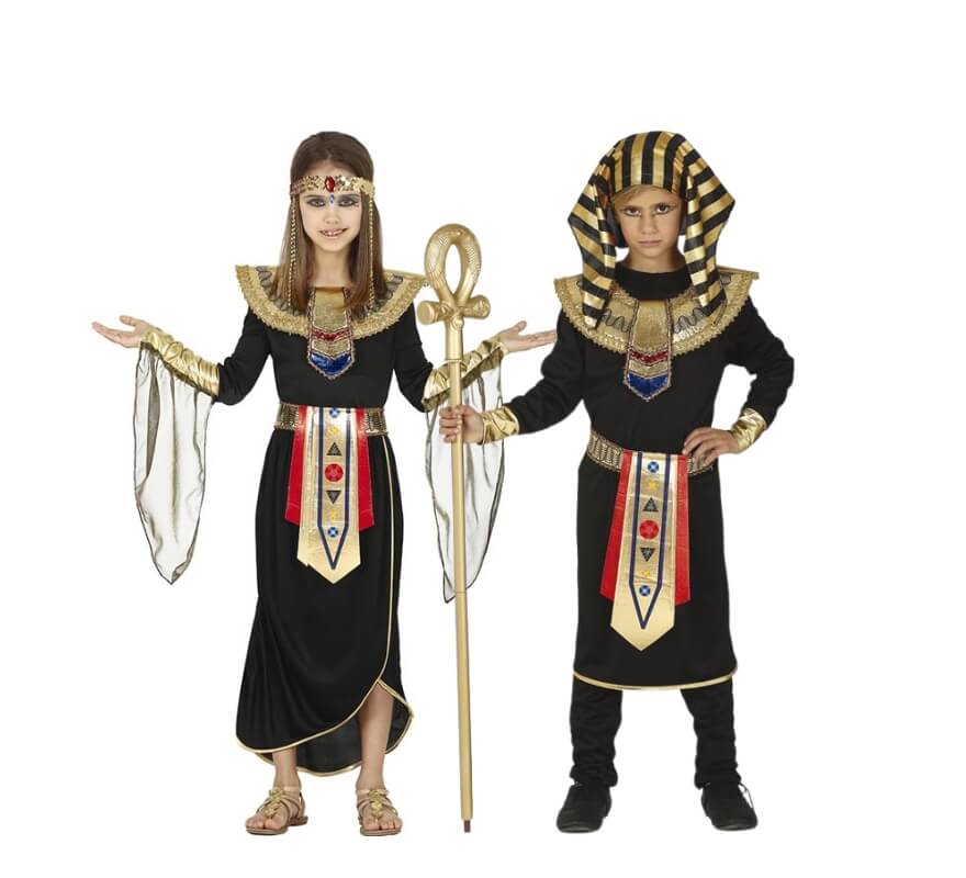 Couple de pharaons en noir