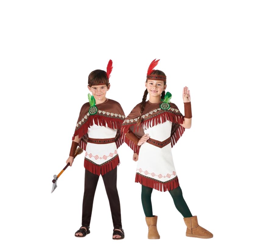 Paire d'Indiens blancs pour enfants
