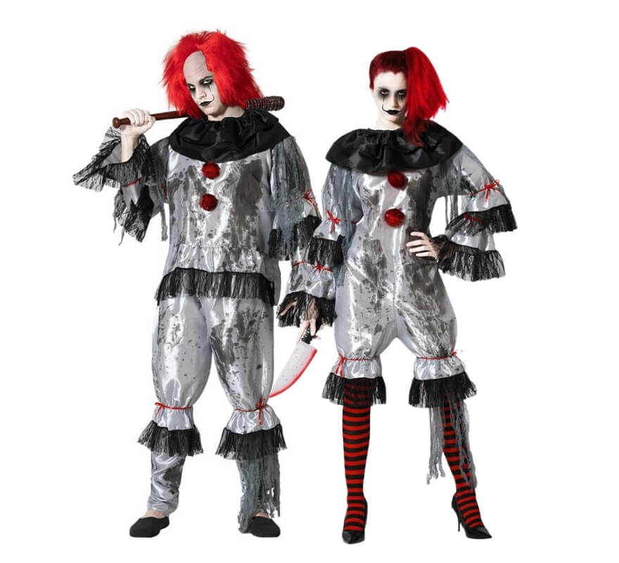 Couple de clowns macabres