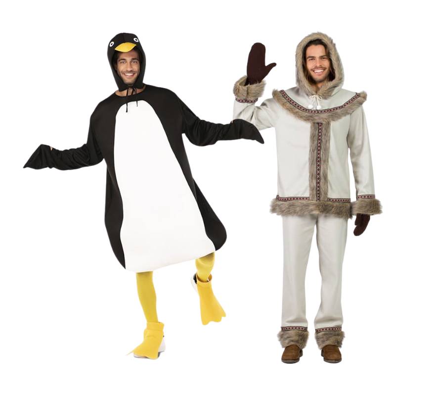 Couple de pingouin et d’esquimau