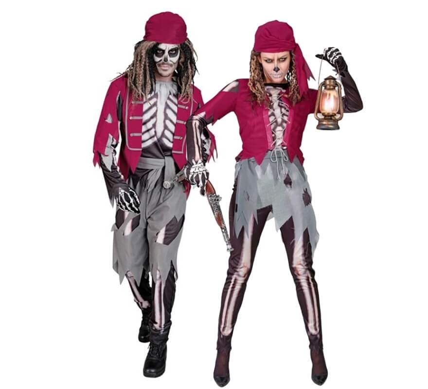 Couple de pirates squelettes