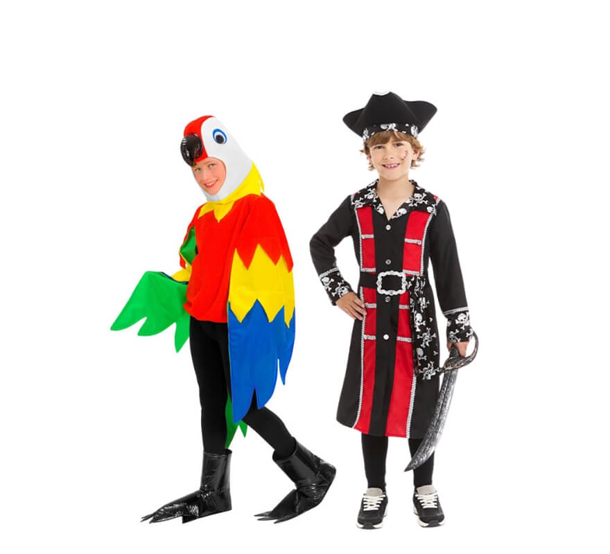 Duo de pirate et perroquet