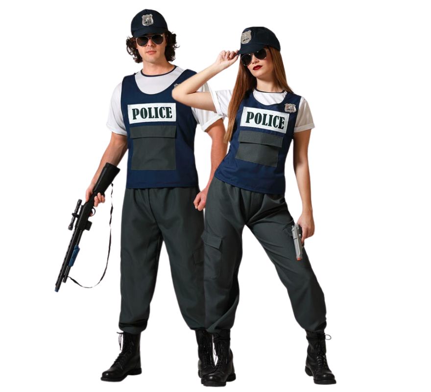 Couple de policiers adultes