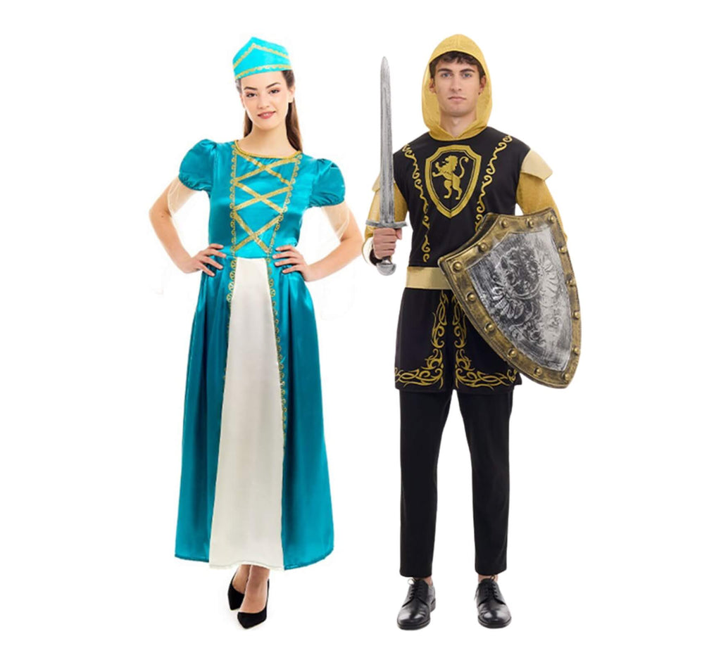 Couple de princesse et de guerrier médiéval