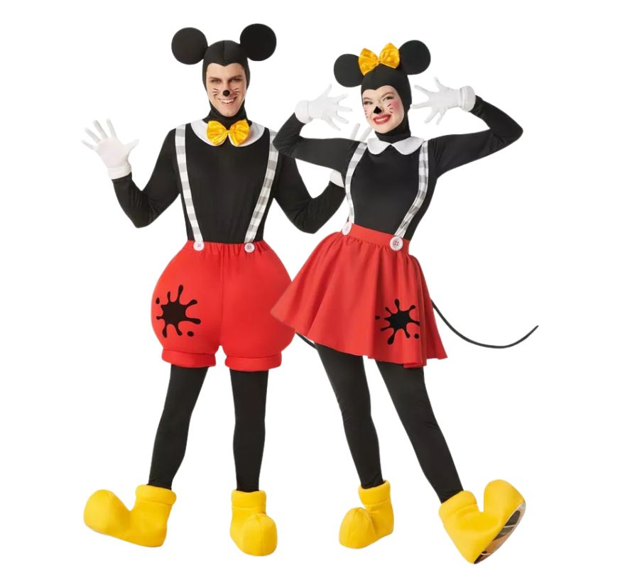 Couple de petites souris de dessin animé
