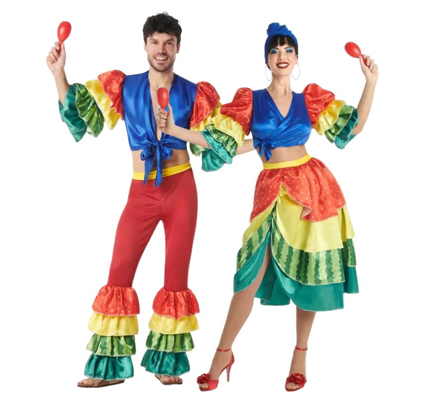 Couple de danseurs de rumba caribéens