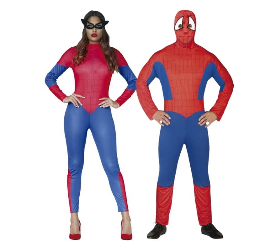 Couple de super-héros arachnéens